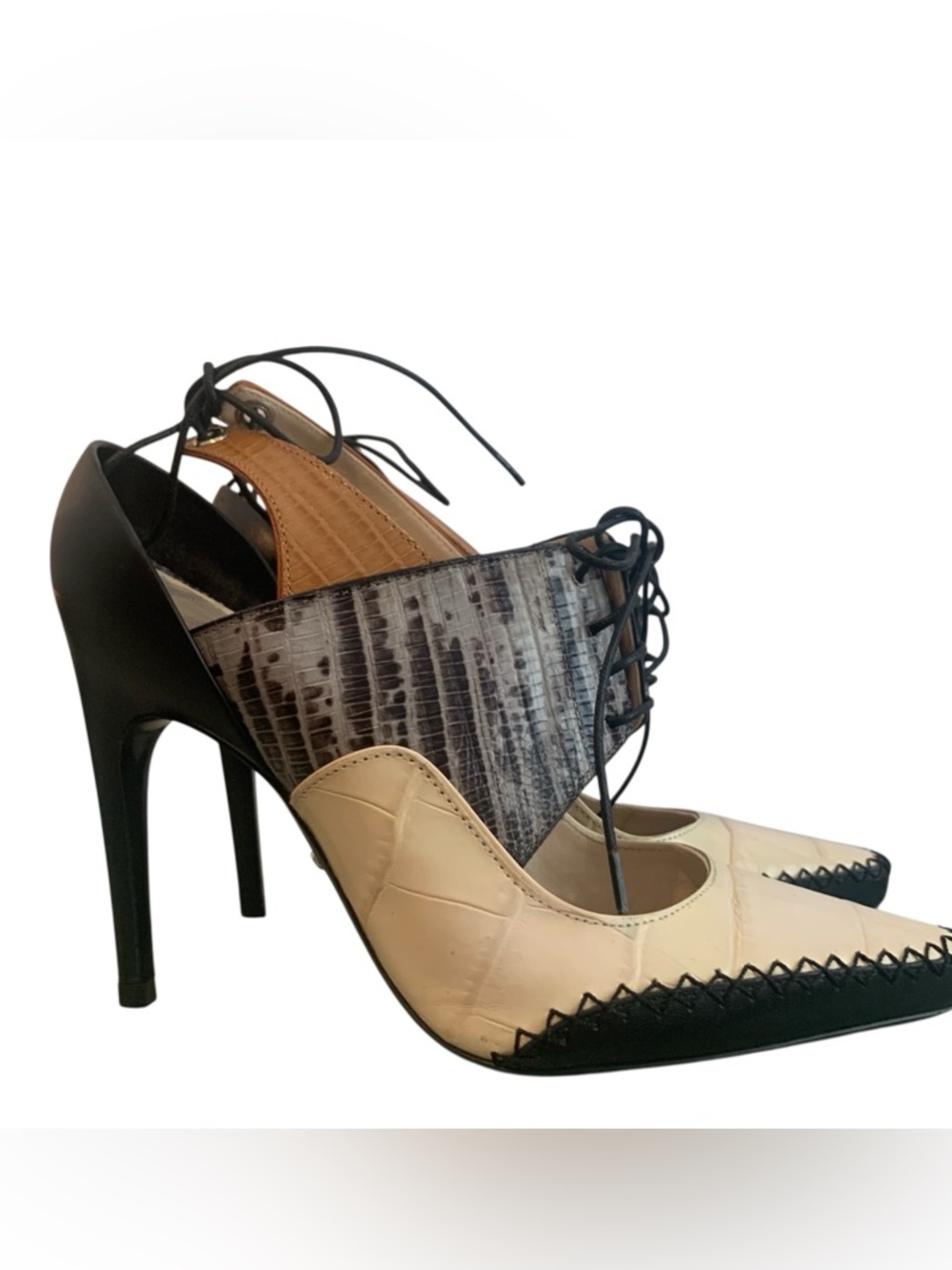 Dior Nomade Colorblock Embossed Leather Slingback Pumps